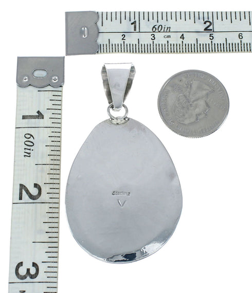Navajo Native American Turquoise Sterling Silver Pendant NN20061